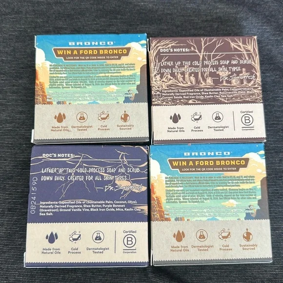 NEW Bundle of 4 Dr Squatch Natural Soap Bars - Picture 2 of 2